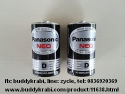 ถ่าน D Panasonic  2 ก้อน  R20NT/2SL  สีดำ