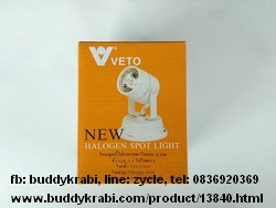 โคมไฟ GX5.3 Veto 50W ฮาโลเจน  8 เหลี่ยม   สีขาว